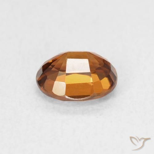 Zircão Laranja Profundo Natural 1.03ct, oval, VVS