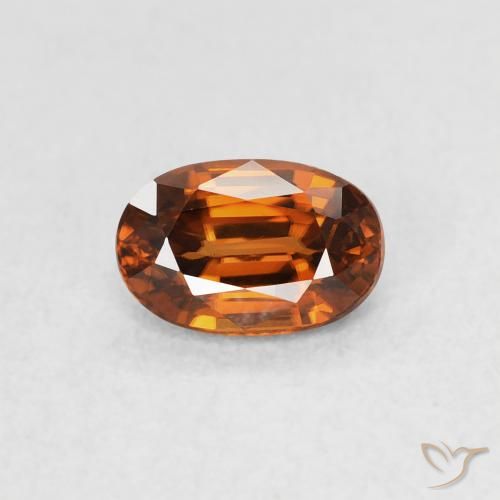 0.78ct Natural âmbar laranja Zircão, oval, VVS