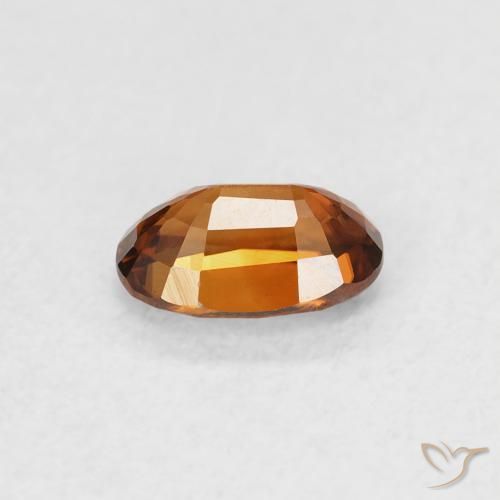 Zircão âmbar laranja Natural 0.78ct, oval, VVS