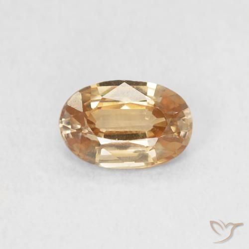 0.66ct Natural Laranja Dourado Zircão, oval, VVS