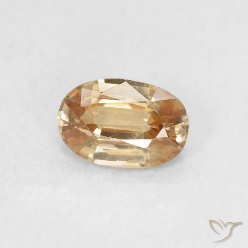 Zircão Laranja Dourado Natural 0.66ct, oval, VVS