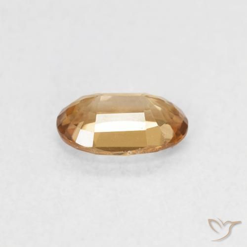 Zircão Laranja Dourado Natural 0.66ct, oval, VVS