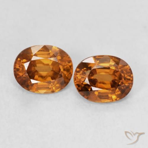 1.20ctw Natural laranja marrom Zircão, oval, VVS