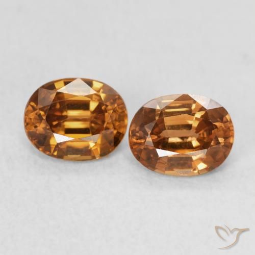 1.27ctw Natural Laranja Médio Zircão, oval, VVS