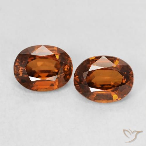 1.26ctw Natural laranja avermelhado Zircão, oval, VVS