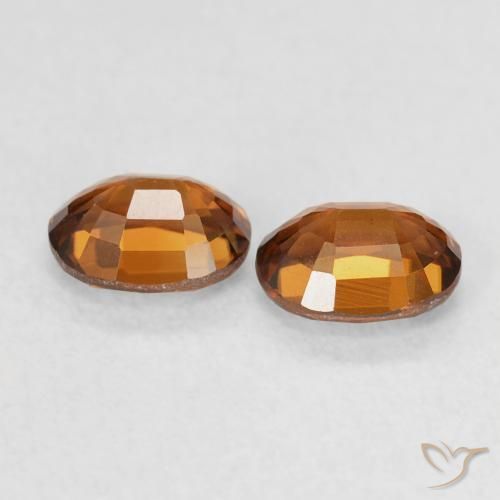 Pedras preciosas de Zircão laranja avermelhado natural de 1.26 ct, oval, VVS