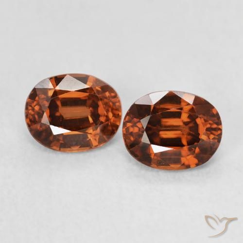 1.27ctw Natural Laranja Profundo Zircão, oval, VVS