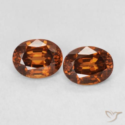 1.15ctw Natural âmbar laranja Zircão, oval, VVS