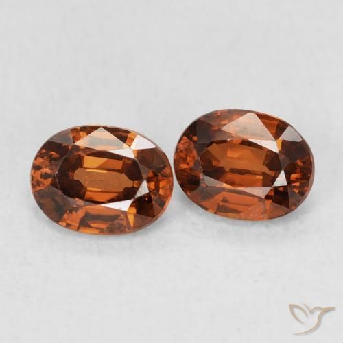 Pedras preciosas de Zircão âmbar laranja natural de 1.23 ct, oval, VVS