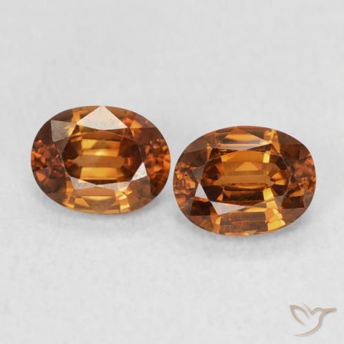 1.21ctw Natural Laranja Médio Zircão, oval, VVS