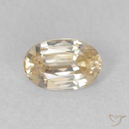0.74ct Natural Luz amarela Zircão, oval, VVS