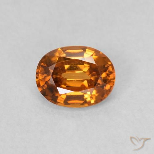 0.61ct Natural laranja marrom Zircão, oval, VVS