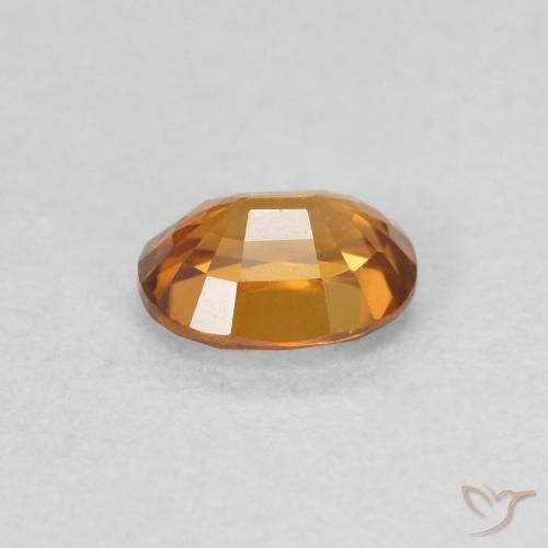 Zircão laranja marrom Natural 0.61ct, oval, VVS
