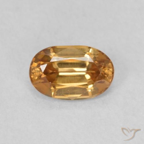 0.66ct Natural Laranja Médio Zircão, oval, VVS