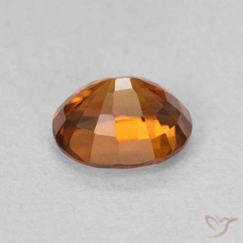 Zircão Laranja Profundo Natural 1.00ct, oval, VVS