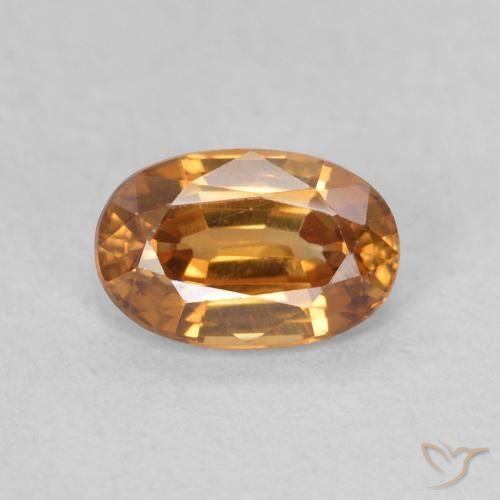 0.80ct Natural laranja marrom Zircão, oval, VVS