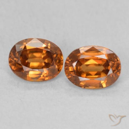 1.21ctw Natural Laranja acastanhado Zircão, oval, VVS-VS
