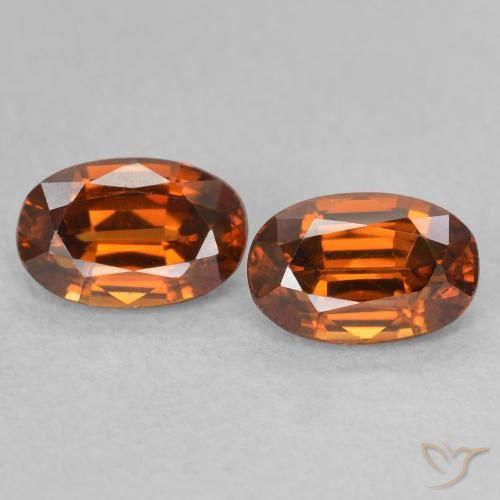 1.62ctw Natural Laranja Profundo Zircão, oval, VVS-VS