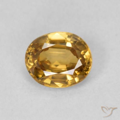 0.96ct Natural Marrom dourado Zircão, oval, VVS