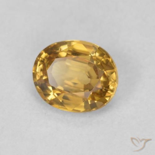 Zircão Marrom dourado Natural 0.96ct, oval, VVS