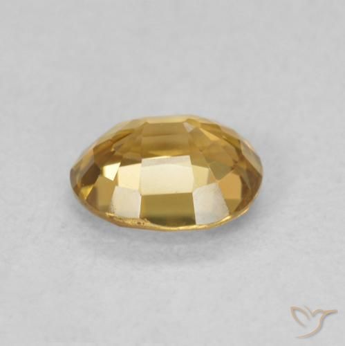 Zircão Marrom dourado Natural 0.96ct, oval, VVS