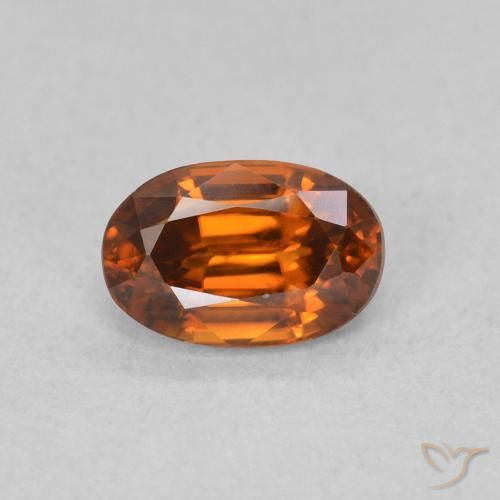 0.84ct Natural Laranja Profundo Zircão, oval, VVS
