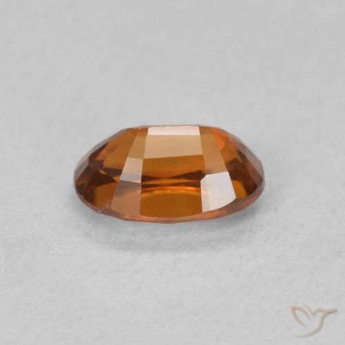 Zircão Laranja Profundo Natural 0.84ct, oval, VVS