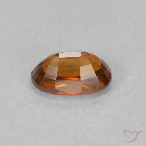 Zircão Medium Dark-Orange Natural 0.89ct, oval, VVS