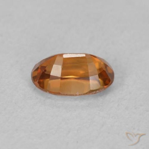 Zircão Medium Dark-Orange Natural 0.81ct, oval, VVS