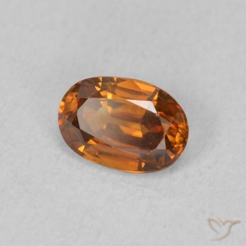 Zircão Medium Dark-Orange Natural 0.73ct, oval, VVS