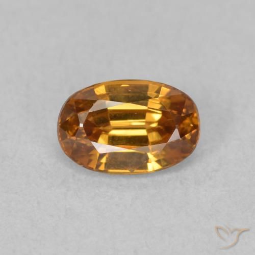 0.84ct Natural laranja marrom Zircão, oval, VVS