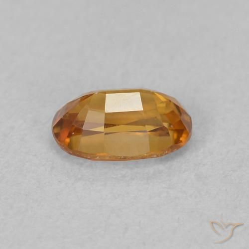 Zircão laranja marrom Natural 0.84ct, oval, VVS