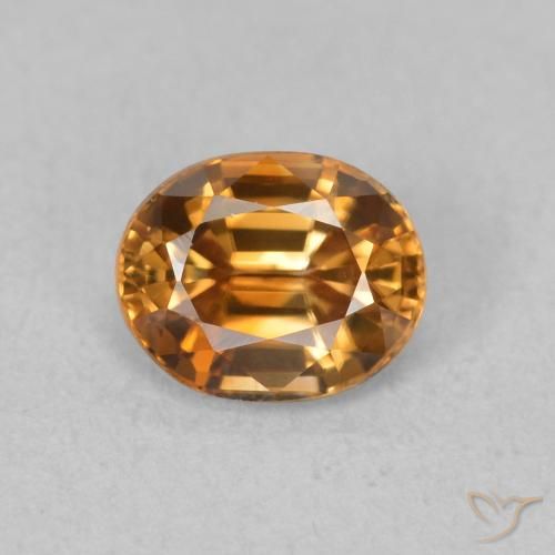 1.03ct Natural Laranja Médio Zircão, oval, VVS