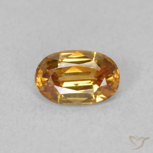 0.70ct Natural Laranja Profundo Zircão, oval, VVS