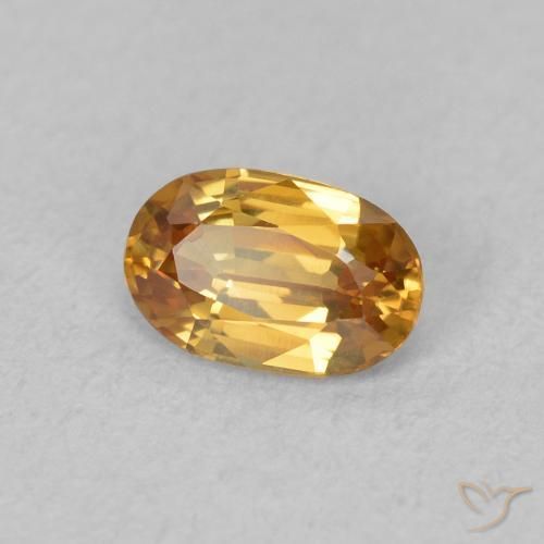 Zircão Laranja Profundo Natural 0.70ct, oval, VVS