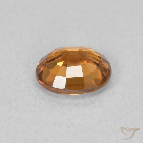 Zircão Laranja Médio Natural 0.91ct, oval, VVS