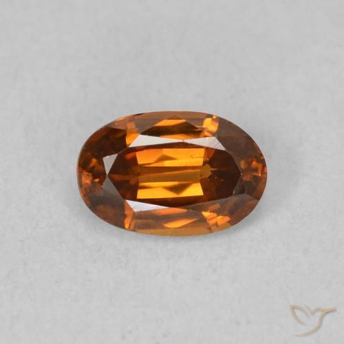 0.68ct Natural Laranja Médio Zircão, oval, VVS