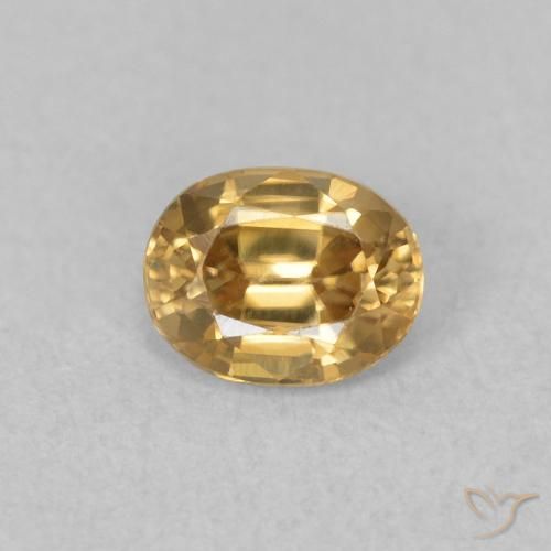 0.62ct Natural Dourado Zircão, oval, VVS