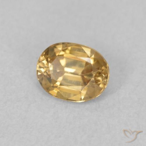 Zircão Dourado Natural 0.62ct, oval, VVS