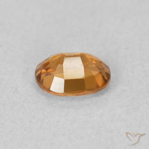 Zircão laranja marrom Natural 0.61ct, oval, VVS