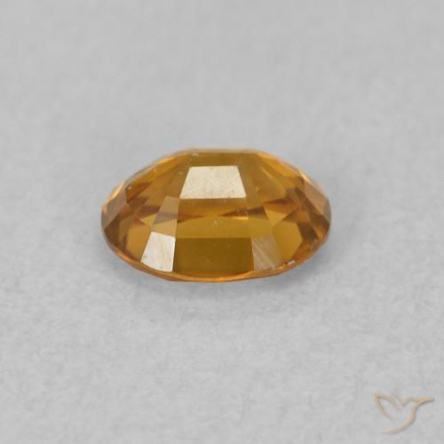 Zircão ferrugem laranja Natural 0.60ct, oval, VVS