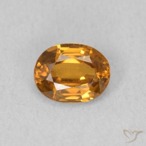0.62ct Natural Laranja Médio Zircão, oval, VVS