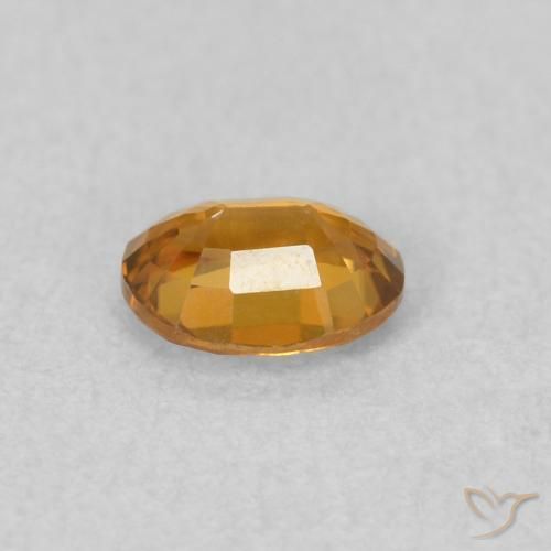 Zircão Laranja Médio Natural 0.62ct, oval, VVS