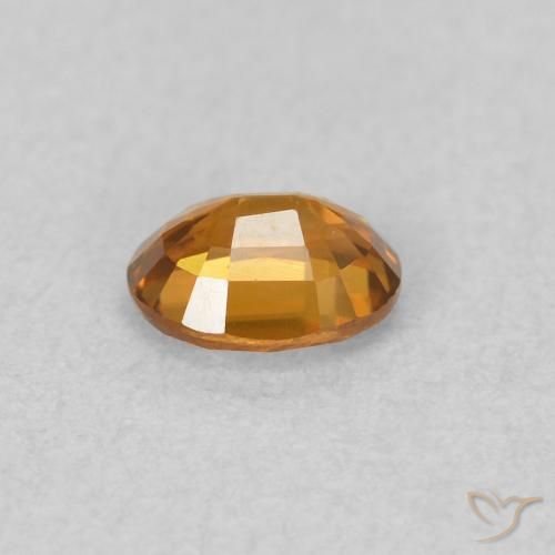 Zircão laranja marrom Natural 0.57ct, oval, VVS