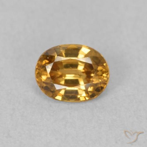 0.65ct Natural Marrom dourado Zircão, oval, VVS
