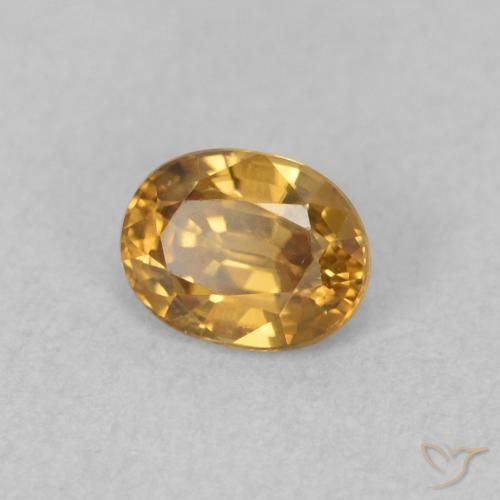 Zircão Marrom dourado Natural 0.65ct, oval, VVS