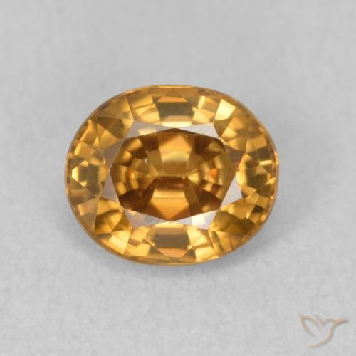 1.01ct Natural Marrom dourado Zircão, oval, VVS
