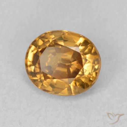 Zircão Marrom dourado Natural 1.01ct, oval, VVS