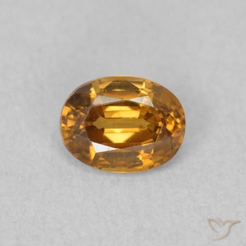 0.61ct Natural Marrom dourado Zircão, oval, VVS