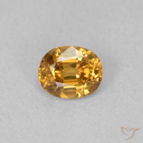 0.66ct Natural Marrom dourado Zircão, oval, VVS